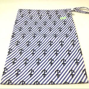 Weegreco Blue Stripe Anchor Wet Bag Waterproof Swimming Cloth Diaper